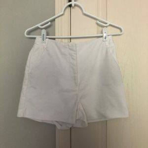 NWOT Zara Basic White High Waist Shorts